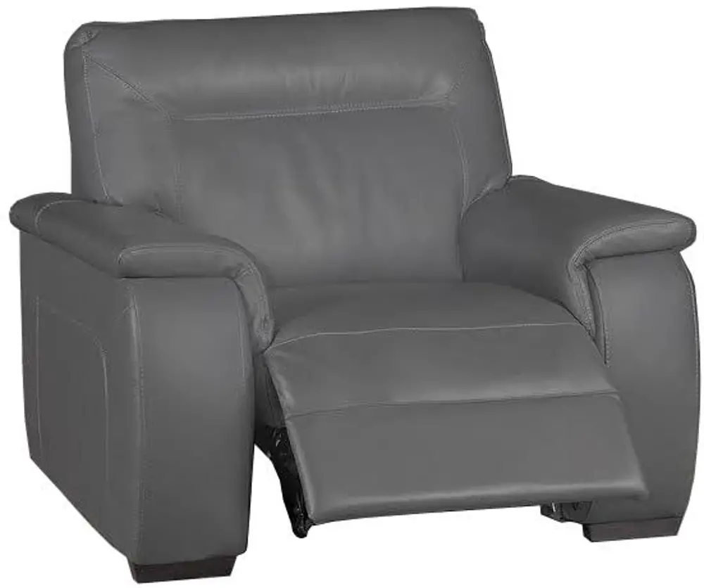 Palmer 47 Inch Gray Leather Power Recliner-1
