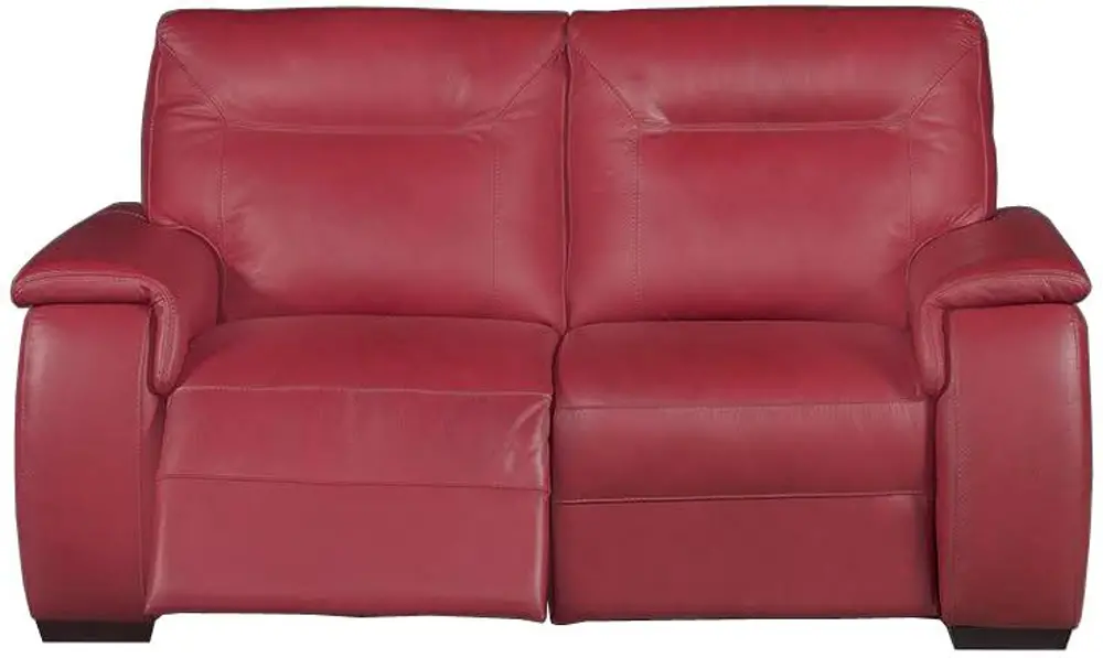 Palmer 69 Inch Red Leather Dual Reclining Powered Loveseat			-1