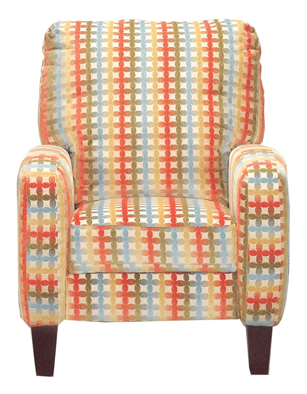 Brekenridge 30 Inch Multi-Colored Upholstered Press-Back Chair-1