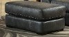 Casual Contemporary Steel Gray Ottoman - Grant
