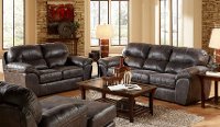 Contemporary Steel Gray 2 Piece Living Room Set - Grant