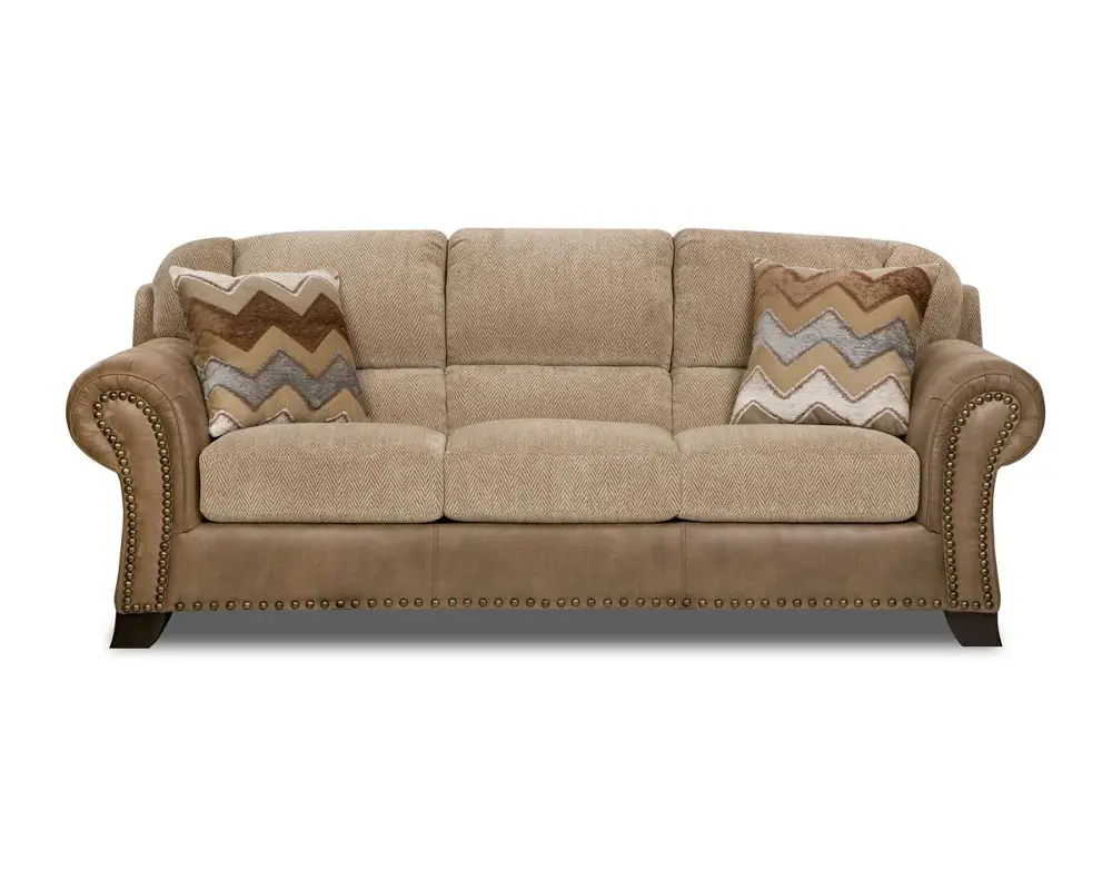 93 Inch Buckskin Latte Upholstered Sofa-1
