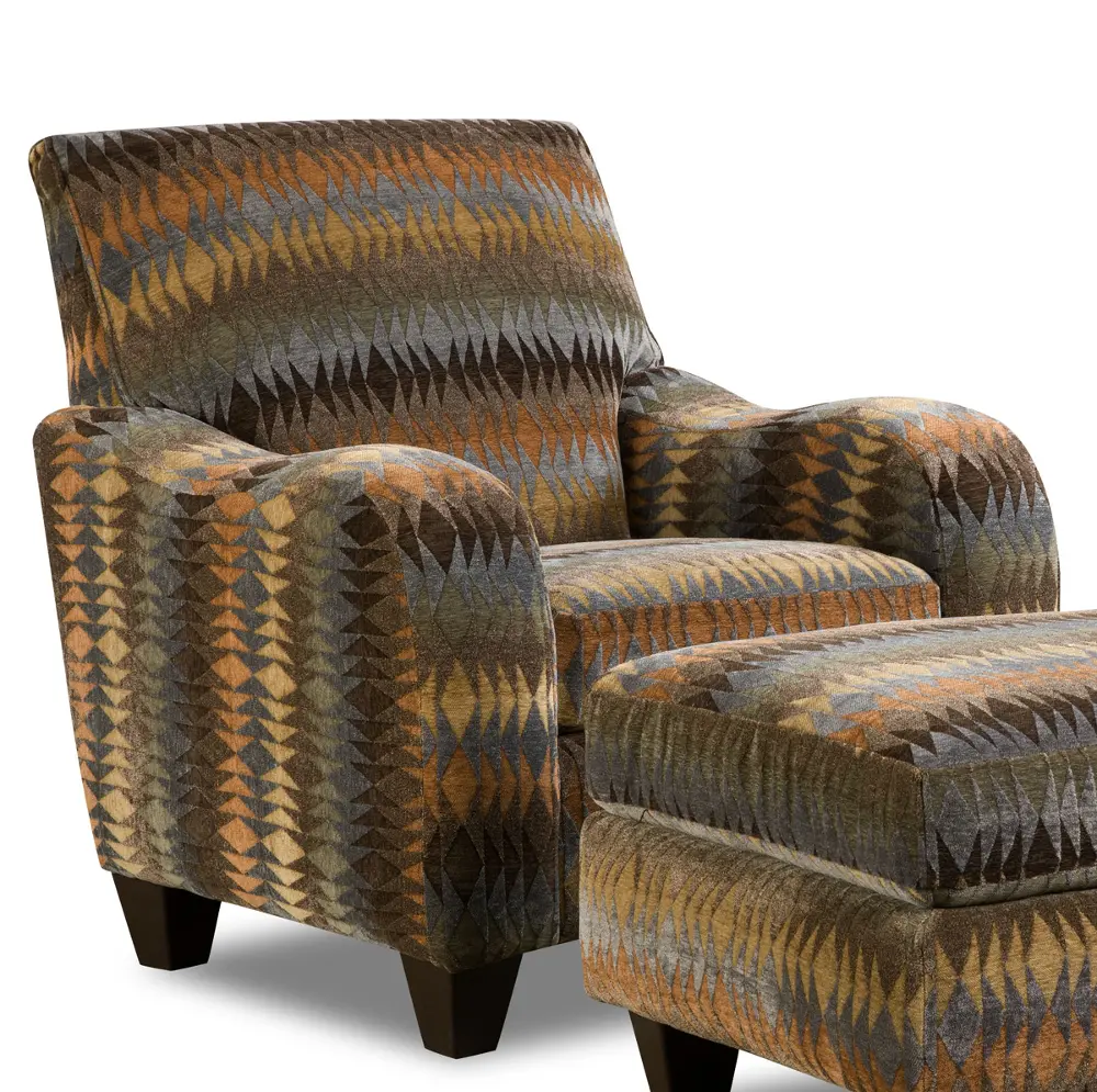 33 Inch Pattern Upholstered Accent Chair-1
