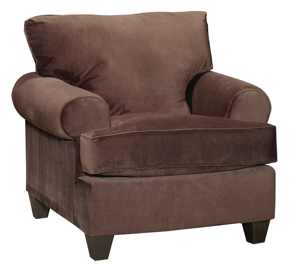 41 Inch Chocolate Upholstered Chair-1