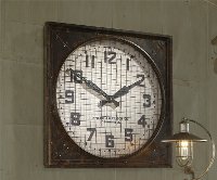 26 Inch Square Caged Clock