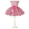 Pure White and Soft Pink Tutu Accent Lamp