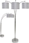 Clearance Silver 3-Light Arc Floor Lamp