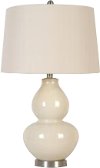 Glossy Beige Table Lamp