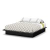 3070248 Pure Black King Platform Bed - Lexington