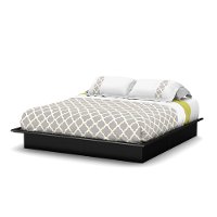 3070248 Pure Black King Platform Bed - Lexington