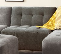 Classic Modern Granite Gray Armless Chair - Blaire