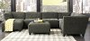 Classic Modern Granite Gray 6 Piece Sectional Sofa - Blaire