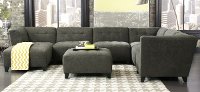 Classic Modern Granite Gray 6 Piece Sectional Sofa - Blaire