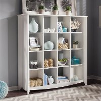 White 4x4 Bookcase - Aero -4