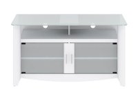 White/Frosted Glass TV Stand - Aero