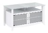 White/Frosted Glass TV Stand - Aero -2