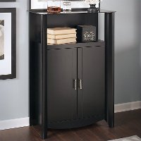 Black 2-Door Medium Library Storage - Aero