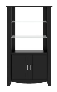Black 2-Door Tall Library Storage - Aero-2