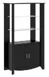 Black 2-Door Tall Library Storage - Aero-3