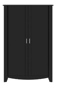 Black 2- Door Tall Storage Unit - Aero -2