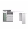 Pure White Corner Home Office Computer Desk - Vantage
