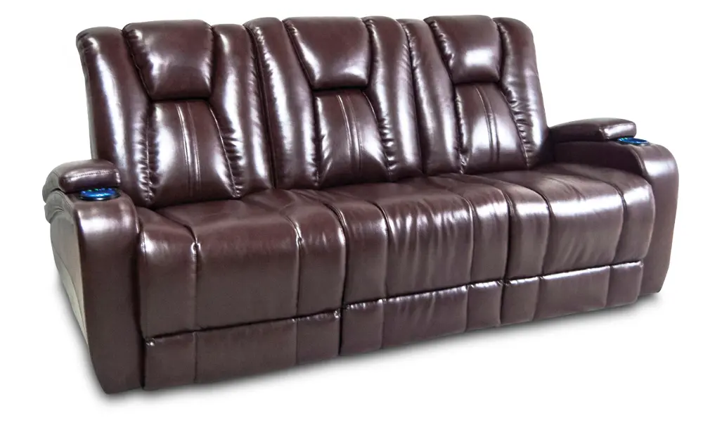 Brown Performance Fabric Power Reclining Sectional - Naples-1