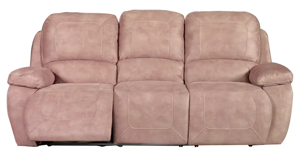 91 Inch Pecan Upholstered Reclining Sofa-1