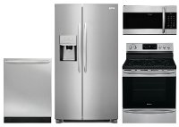 .S/S-4PC-GALLERY-ELE Frigidaire 4 Piece Kitchen Appliance Package with Electric Smoothtop Range - Stainless Steel