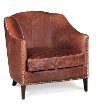 Saddle Brown Leather Chair - Madison-1