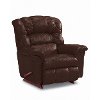 10-433/LE962478/RECL Clearance Crandell 46 Inch Chocolate Leather Reclina-Rocker Recliner