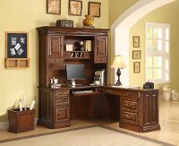 Three Piece Computer Desk with Hutch - Breckenridge Collection