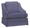 Clearance 32 Inch Denim Blue Velvet Swivel Glider
