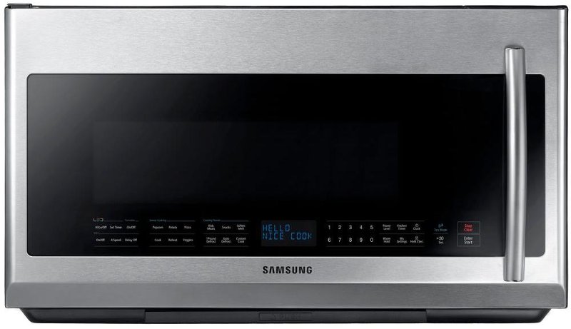 Samsung 2 1 Cu Ft Over The Range Microwave Oven Stainless Steel Me21f707mjt Samsung 2 1 Cu Ft Over The Range Microwave Oven Stainless