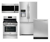 SS-4PC-3DR-GAS-PKG Frigidaire Gallery 4 Piece Kitchen Appliance Package with Gas Range - Stainless Steel-2