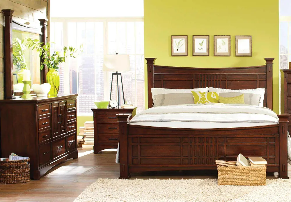 Artisan Home International Furniture 4 Piece Queen Bedroom Set-1