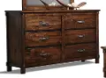 Jessie Rustic Brown 6-Drawer Dresser