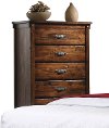 Clearance Rustic Brown Chest of Drawers - Jessie
