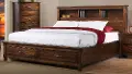 Rustic Brown King Storage Bed - Jessie