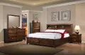 Rustic Classic Brown 4 Piece King Bedroom Set - Jessie