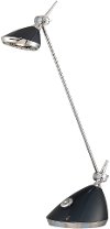 Black and Silver Adjustable Task Lamp