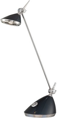 Black and Silver Adjustable Task Lamp