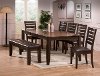 Clearance Brown 6 Piece Dining Set with Bench - Elliott
