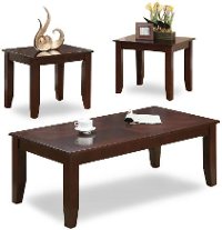 Brown 3 Piece Coffee Table Set - Vincent
