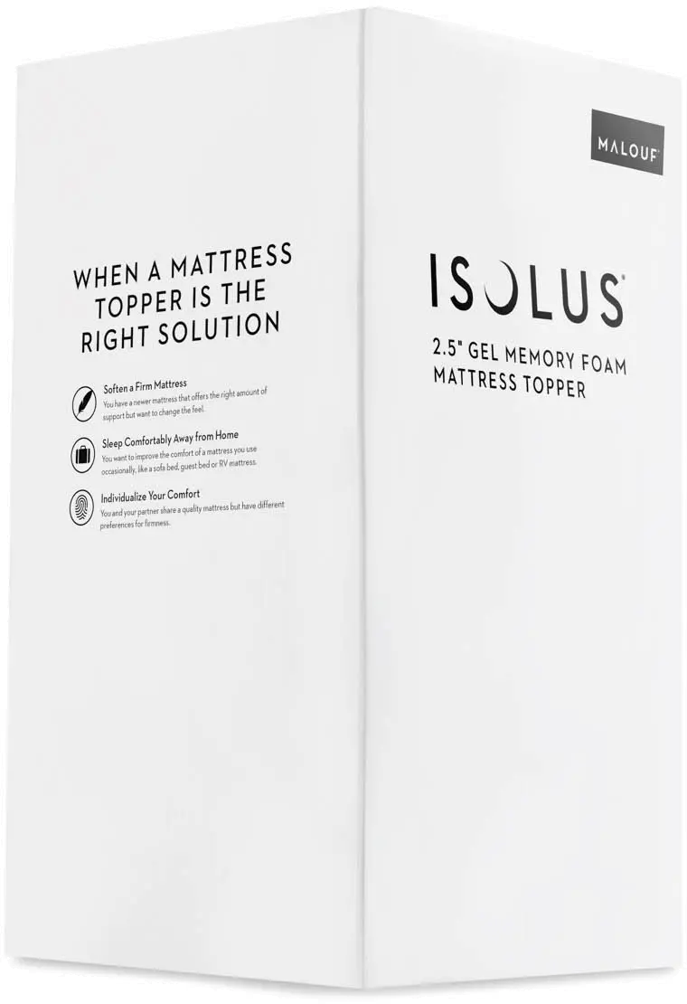 IS25TX45GT Malouf 2.5 Inch Twin-XL Gel Memory Foam Mattress Topper-5