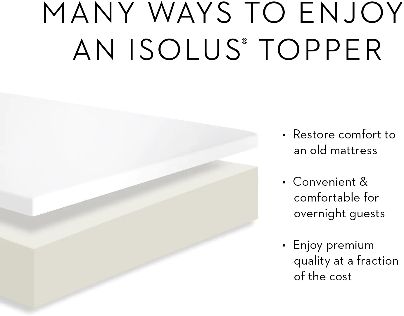 IS25TX45GT Malouf 2.5 Inch Twin-XL Gel Memory Foam Mattress Topper-6