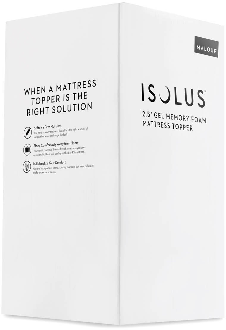 IS25FF45GT Malouf 2.5 Inch Full Size Gel Memory Foam Mattress Topper-5
