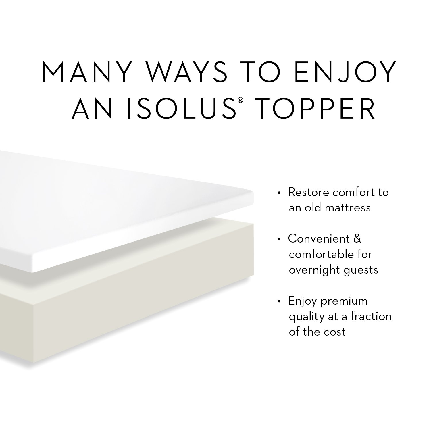 IS25CK45GT Malouf 2.5 Inch California King Gel Memory Foam Mattress Topper-6