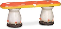 Hand Painted Mushroom Garden Bench