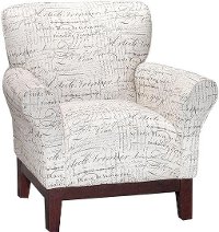 Linen Pattern Accent Chair - Aiden