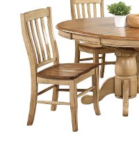 Almond and Wheat Slat Back Dining Room Chair - Quails Run Collection-2